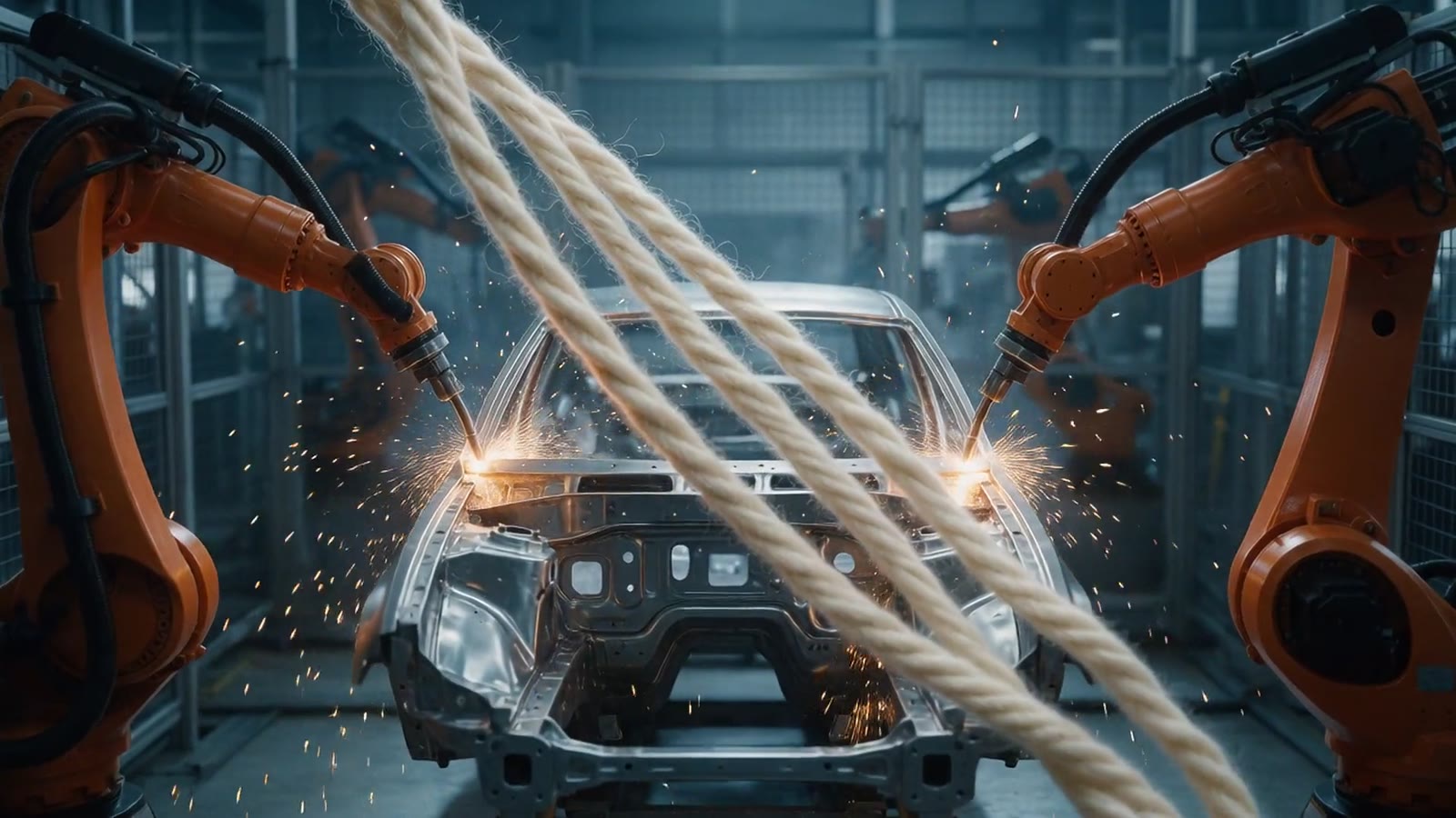 Made in Britain concept film — the thread through the robot line