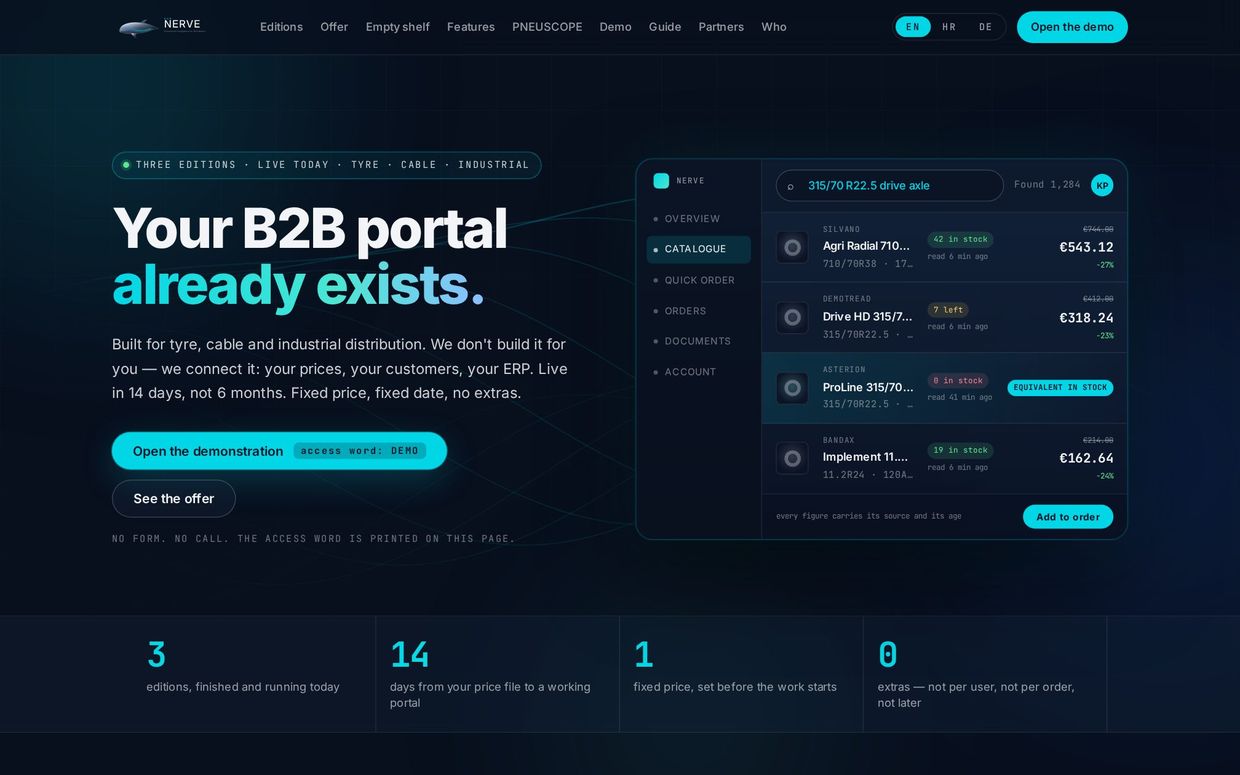 NERVE B2B portal